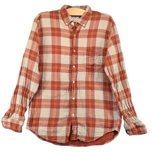 J. Crew Men's Slim Button Up Shirt Multicolor Plaid Medium Long Sleeve Cotton